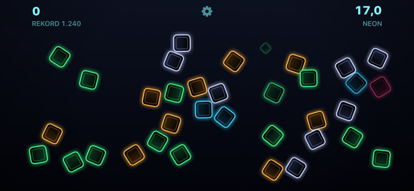 Das Design Neon mitten im Spiel